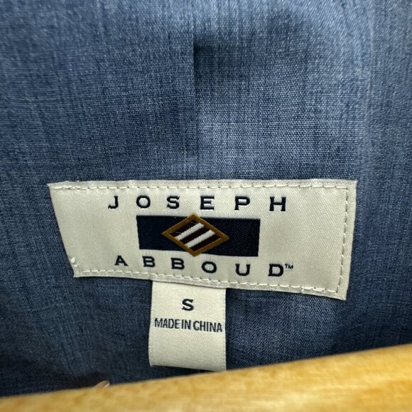 Joseph Abboud Sport Coat Mens Small Blue 100% Linen Plaid Jacket Blazer - Picture 15 of 16